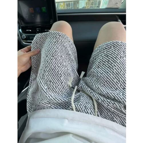 条纹运动短裤男夏季薄款