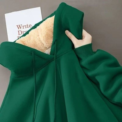 男士美式加绒加厚保暖连