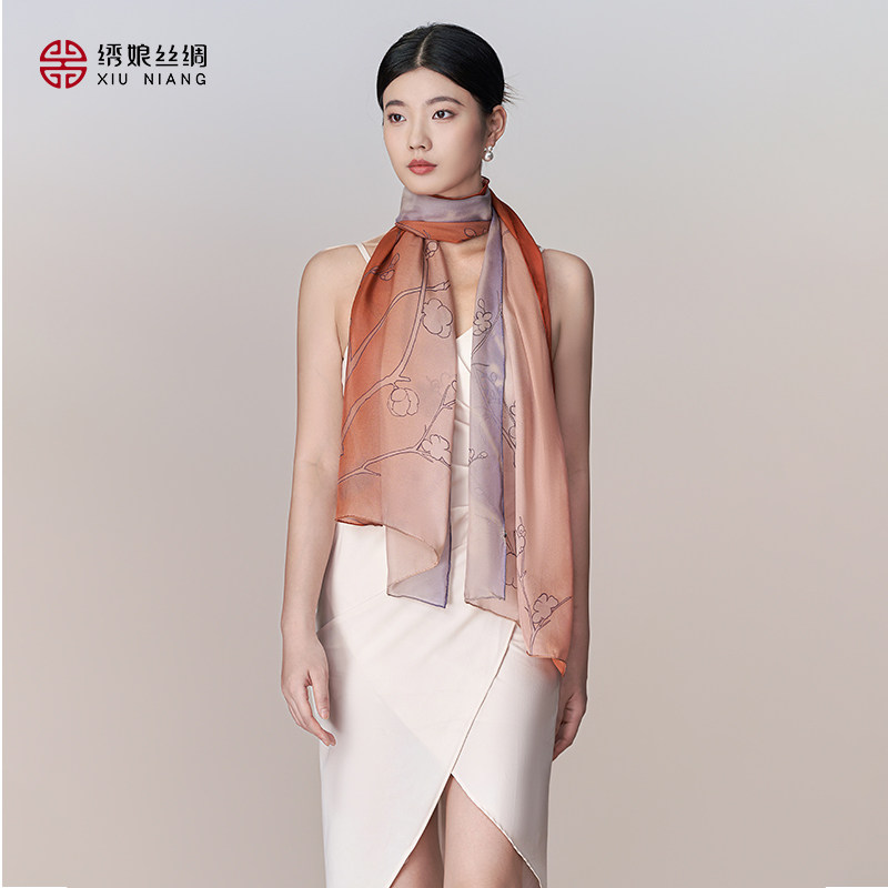 绣娘丝绸真丝雪纺丝巾