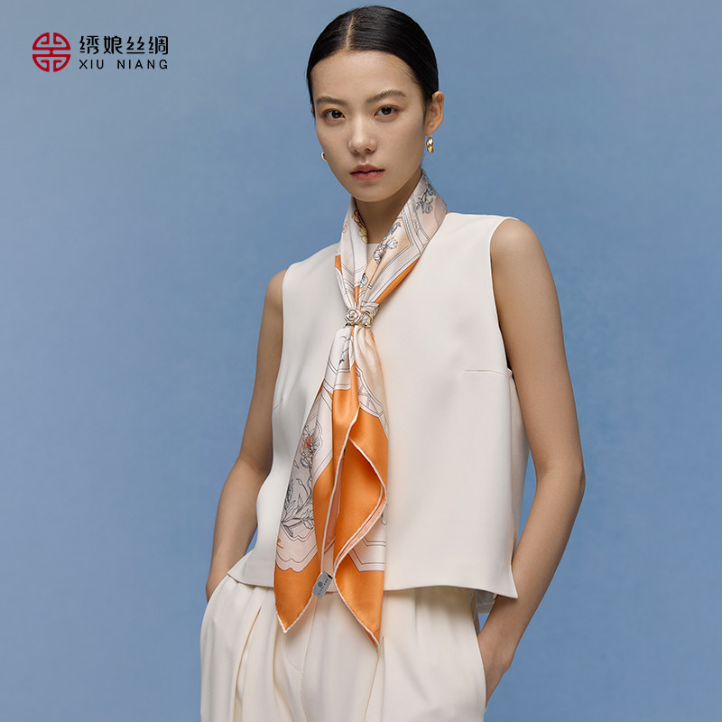 绣娘丝绸真丝丝巾100%桑蚕丝方巾