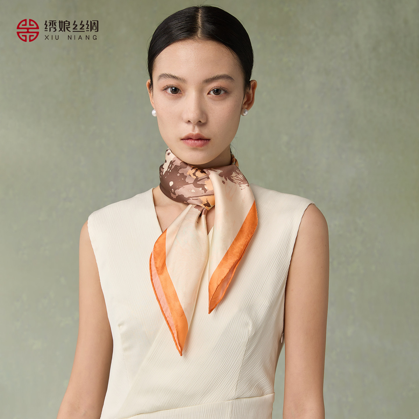 绣娘丝绸2026夏季新款真丝丝巾70方巾高级感100%桑蚕丝  