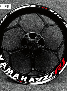 适用雅马哈摩托机车YZFR1 R3 R6 R15 R7轮毂轮圈反光防水贴花贴纸