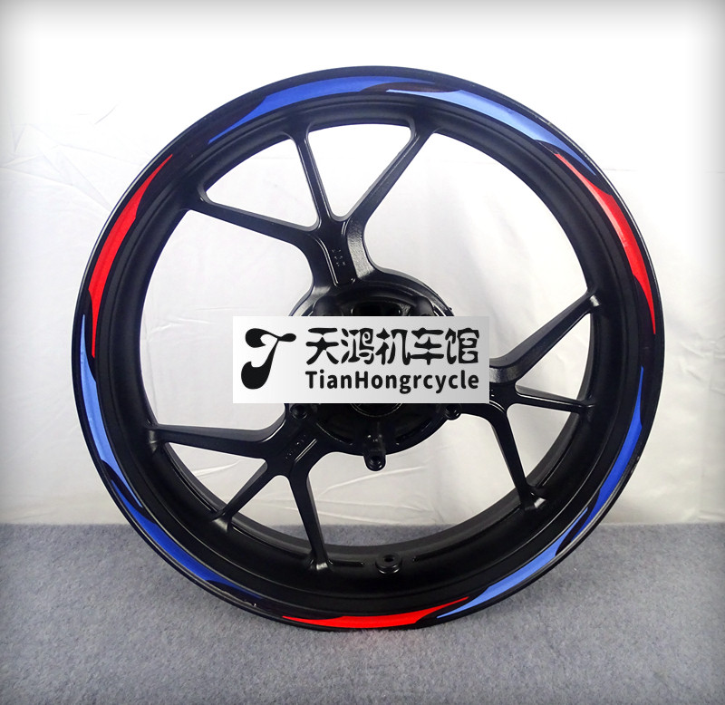 摩托车轮毂钢圈车圈改装个性宝马R1200 R1000 通用款17寸反光贴纸