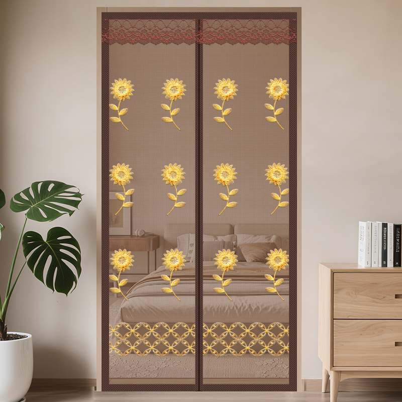 磁吸门帘防蚊网纱新款防蚊纱门帘加密磁块家用入户门免打孔自粘帘