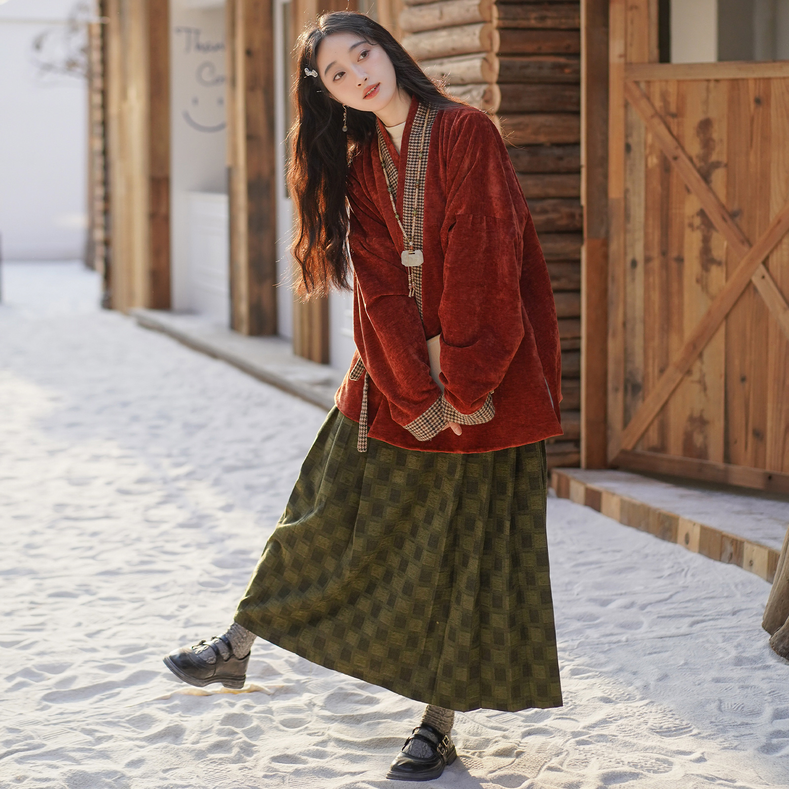 花相知原创对穿交汉服套装