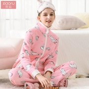 Mùa thu và mùa đông đồ ngủ cho con bú dày không khí ấm áp cotton kích thước lớn phục vụ tại nhà phù hợp với bà bầu sau sinh ăn tháng quần áo - Giải trí mặc / Mum mặc