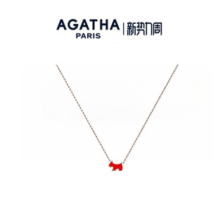 AGATHA/瑷嘉莎里昂小狗项链女款巴黎时尚法式锁骨链轻奢气质