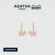AGATHA 瑷嘉莎爱心小狗耳环纯银法式 优雅小众耳饰轻奢新年礼物