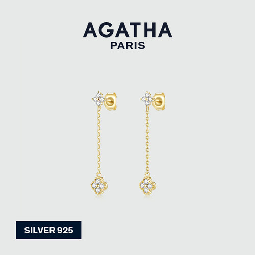 幸运四叶花耳环AGATHA