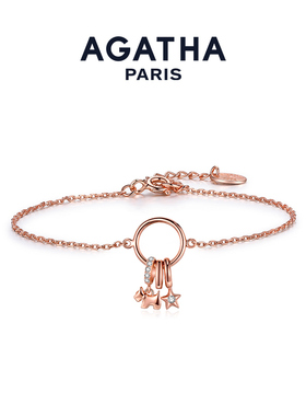 AGATHA/瑷嘉莎幸运圈小狗系列项链手链巴黎时尚法式优雅设计感