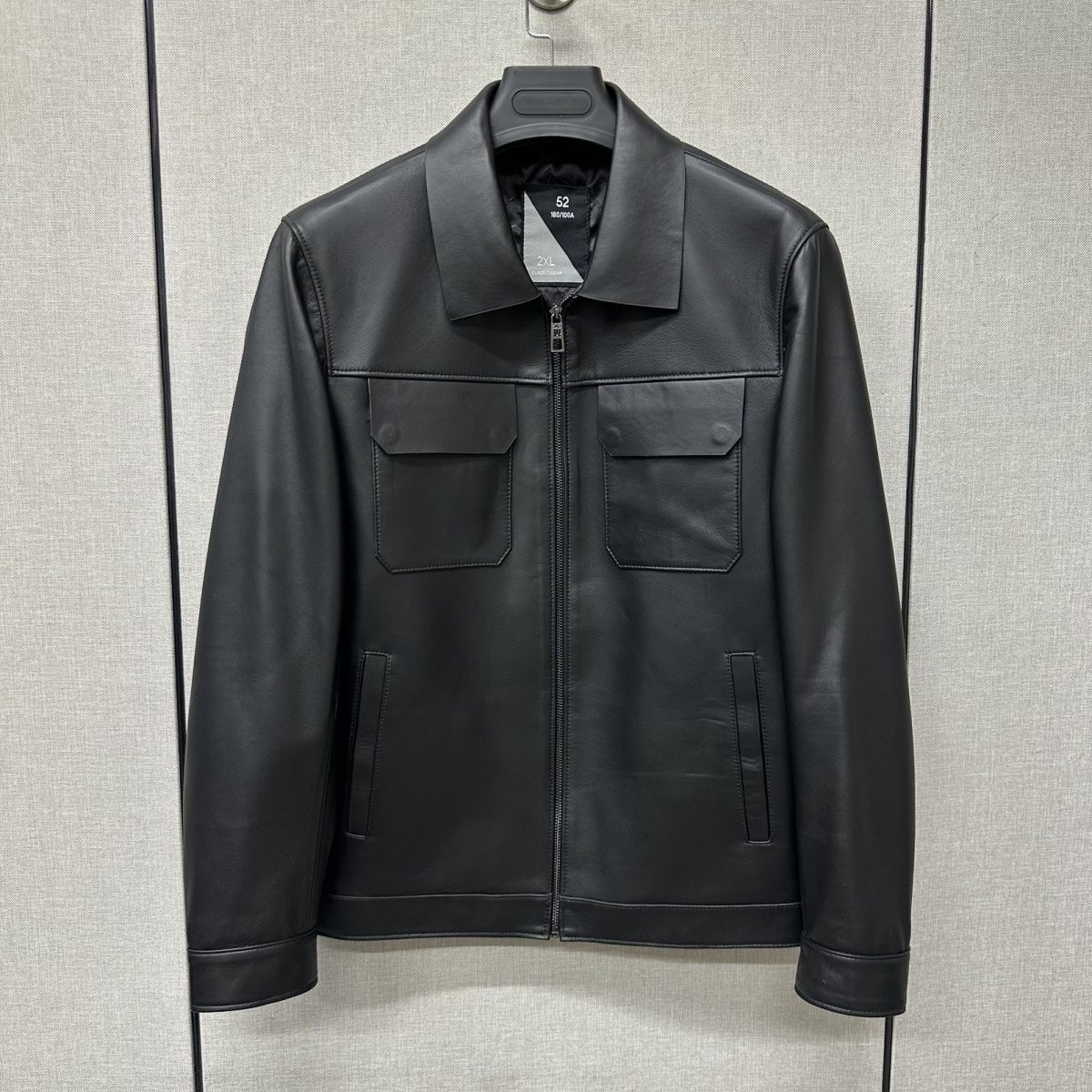 真皮皮衣男短款休闲夹克2025年秋季海宁绵羊皮薄款修身翻领软外套