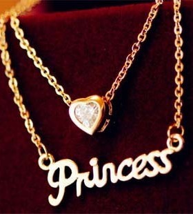 金太郎的幸福生活 双层项链 镶钻项链 18K 玫瑰金