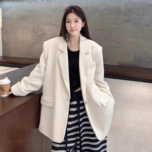 灯芯绒西装 专柜正品 时尚 新款 外套女内里白鸭绒保暖羽绒服 2025冬季