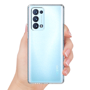 希凯适用opporeno6pro+手机壳Reno6新款保护套RENO6PRO透明软RENO6PRO+防摔全包边硅胶外壳男女个性创意简约