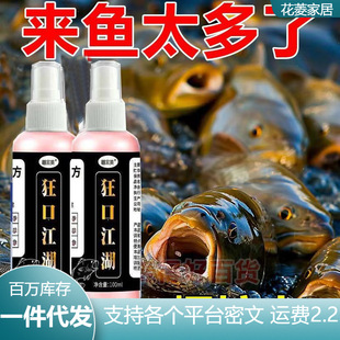 新款 钓鱼强效剂鲫鲤鲢鳙聚诱鱼饵料窝料户外野钓 狂口江湖浓缩新品