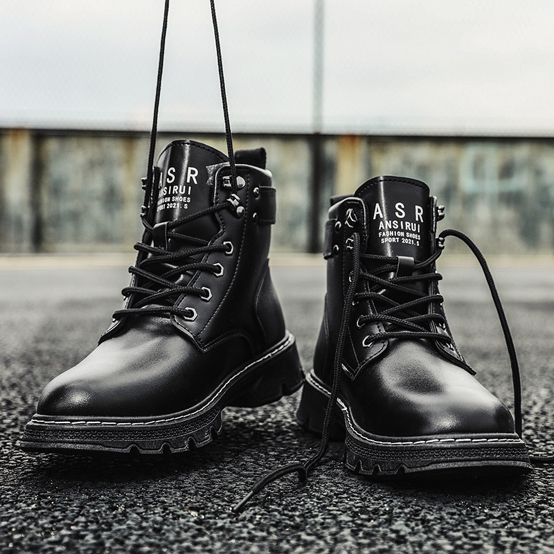 사계절 남성용 노동 보호 신발 건설 현장 방수 및 미끄럼 방지 작업 겨울 남성 신발 통기성 및 내마모성 겨울 하이 탑 마틴 부츠