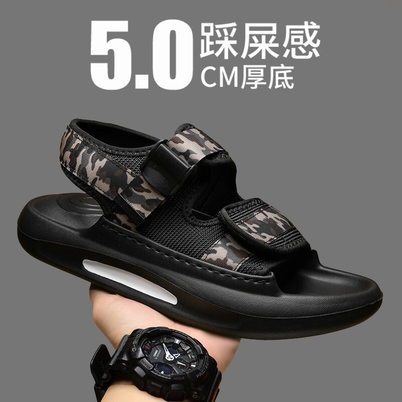 STEPPING ON SANDALS MENS SUMMER NON-SLIP WEAR CASUAL BEACH SANDALS MENS SPORTY DUAL-PURPOSE DRIVING TEENAGERS