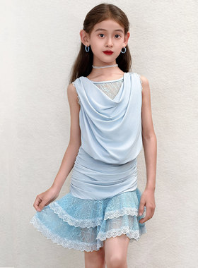 梵蒂恺拉丁舞服少女儿童2026夏季新款高级感专业练功绝美表演出服