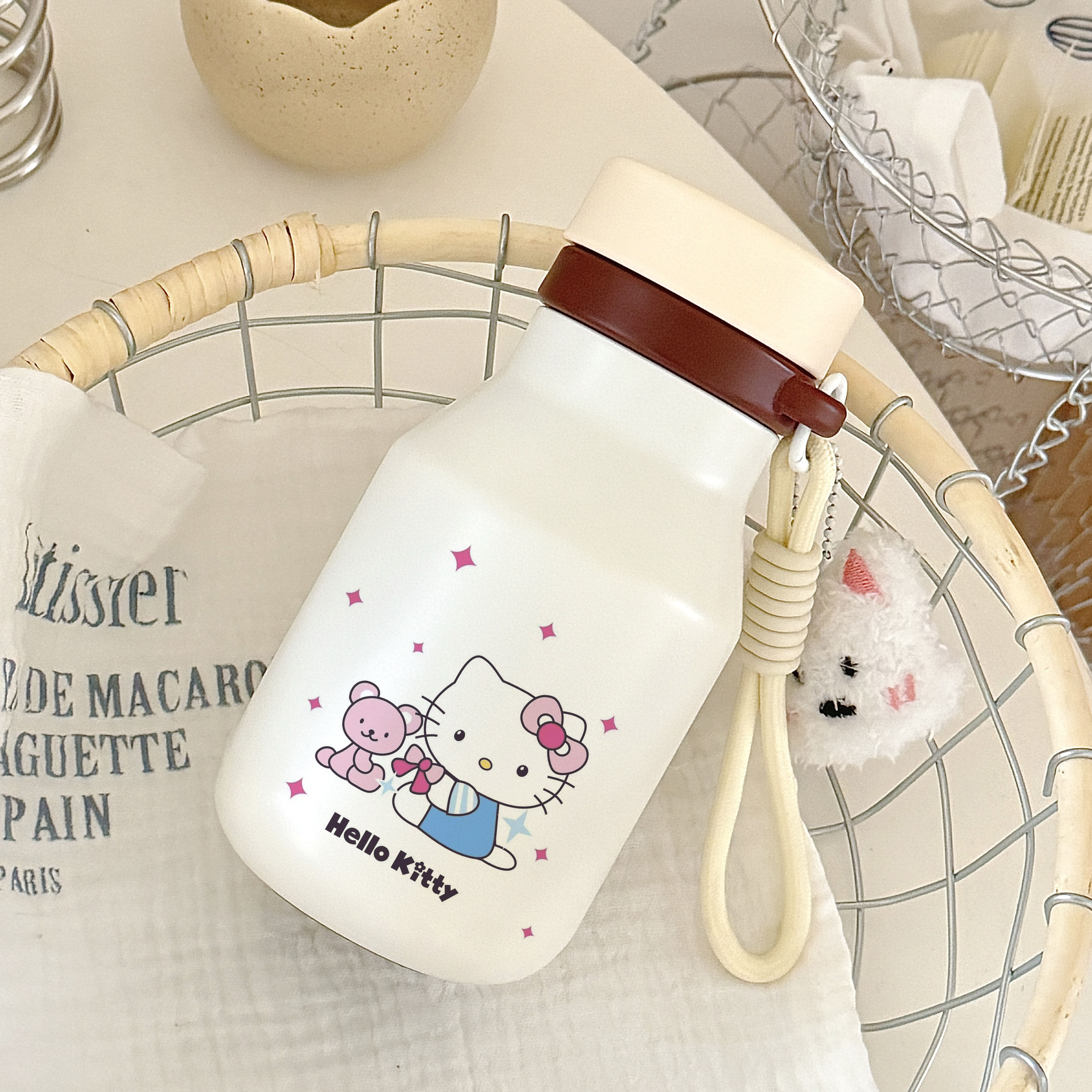 Hello Kitty 抱小熊316不锈钢水桶保温杯 + 叠叠杯星星闪萌到心化