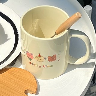 原创款自制生日礼物奶油ins风复古陶瓷马克杯礼盒发货可爱水杯女