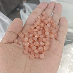 和田玉藕粉色石英岩玉南瓜散珠玉石手工diy饰品配件耳环手链配件