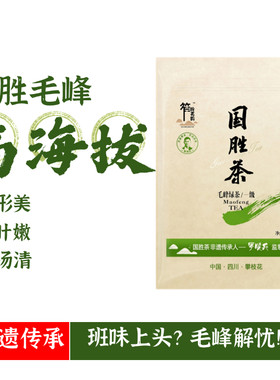 绿茶毛峰茶叶四川茶叶2025新茶自封袋装正品耐泡冲泡国胜茶