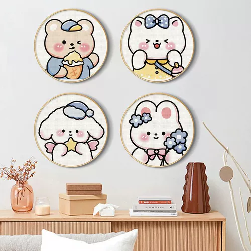 Cross -Stitch 2024 Новая мультипликационная DIY Маленькая картина