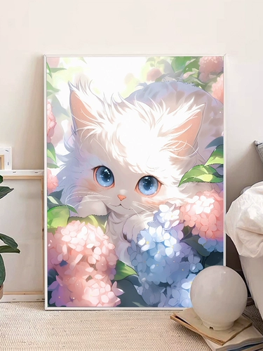 Цифровой акрил для рисования, масляная краска, раскраска, «сделай сам», кот, ручная роспись, антистресс