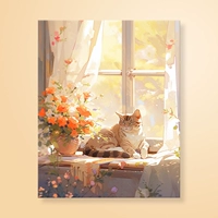 Meow G перед окном