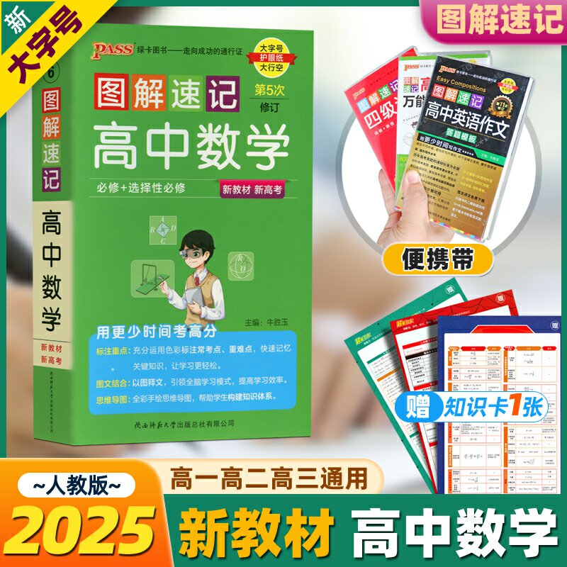 图解速记高中数学必修 选择性必修人教版2025新教材高一高二高三数学