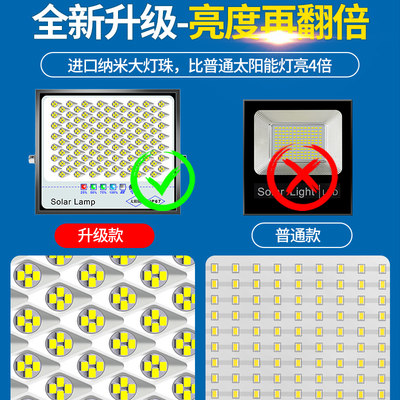 太阳能灯户外灯庭院灯超亮大功率纳米防水照明灯家用室内led路灯