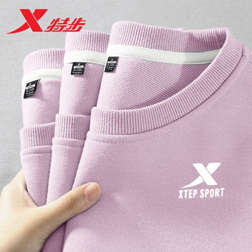 特步圆领卫衣女款新款