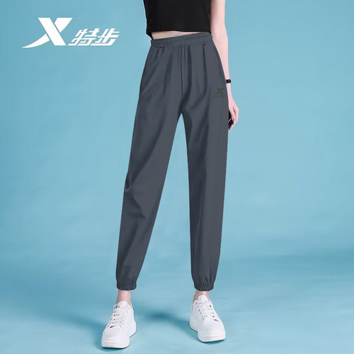 特步运动裤女薄款宽松