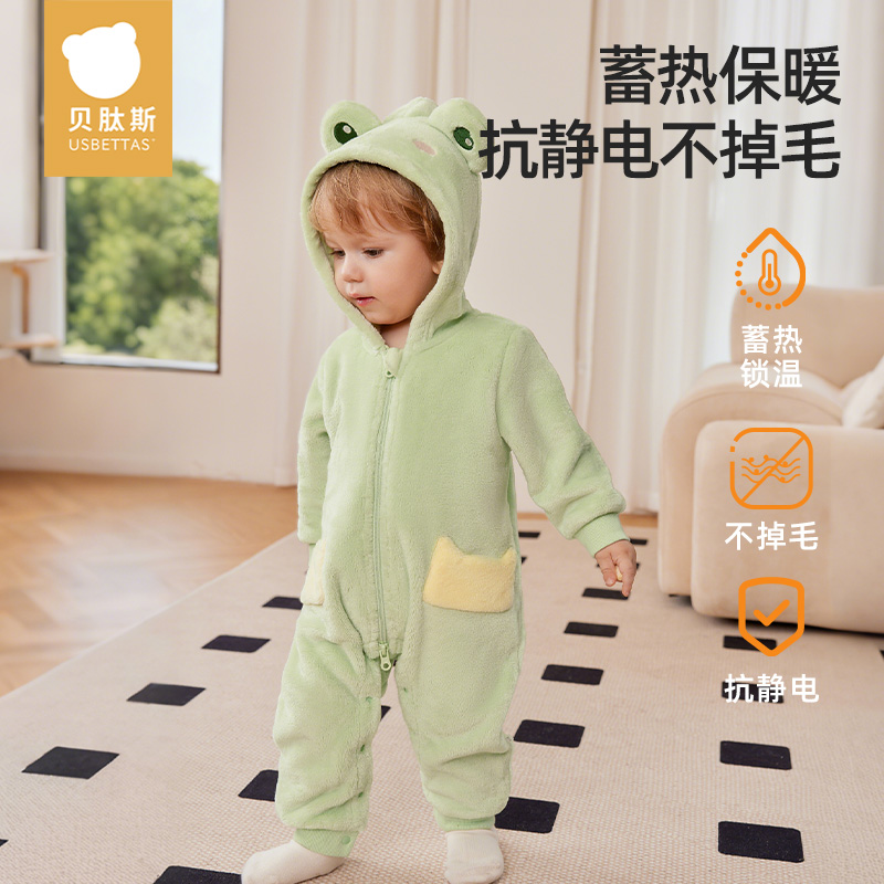 贝肽斯婴儿连体衣秋冬萌趣可爱