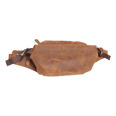 田野老牛真皮腰包胸包疯马皮