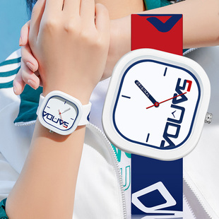 防水石英电子表 简约潮流时尚 开学季 硅胶手表男女初中高中学生个性