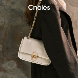 小众高级感单肩腋下包包女式 白色链条包百搭斜挎包女包 2025新款