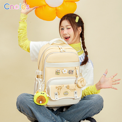 Cnoles蔻一吹泡泡双肩包女大容量实用女大学生书包初中女生高颜值