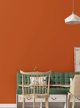 现代简约无纺布纯色北欧风墙纸家用爱马仕橙黄色橙色橘色卧室壁纸
