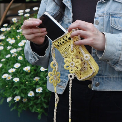 原创柠香抹茶cheese春日氛围编织包diy材料手拎包创意手机包礼物