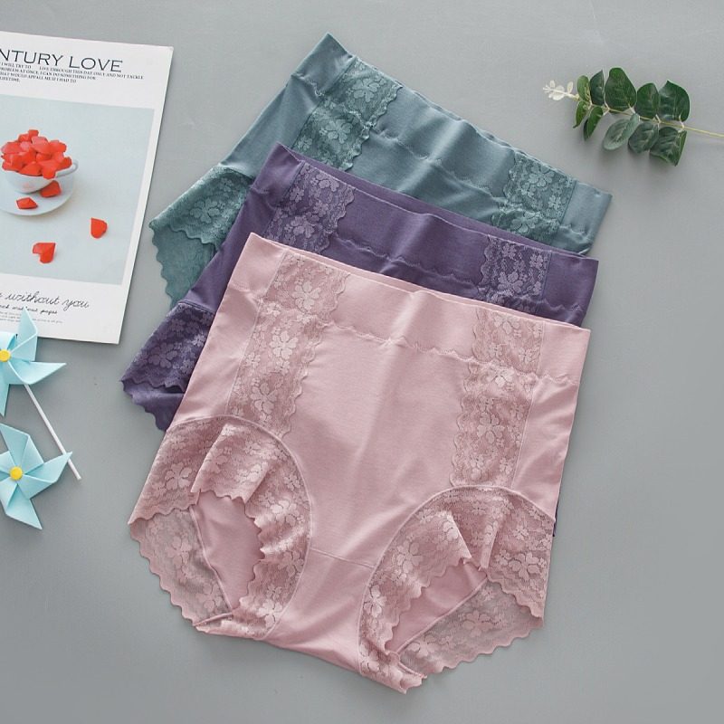 大码内裤女士胖mm高腰收腹提臀蕾丝边无痕莫代尔短裤包臀收小肚子,女士内衣/男士内衣/家居服,女三角裤,淘宝优惠券,粉丝福利购,淘宝优惠卷