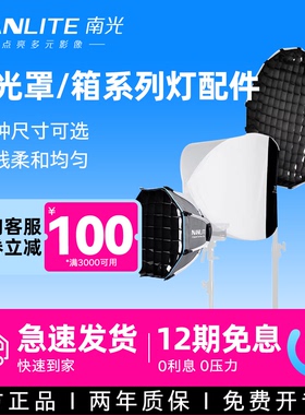 南光Forza 60 150b FC-60B 120B补光灯FM卡口/通用保荣口快装快拆八角深抛柔光箱格栅灯罩球形柔光罩柔光球