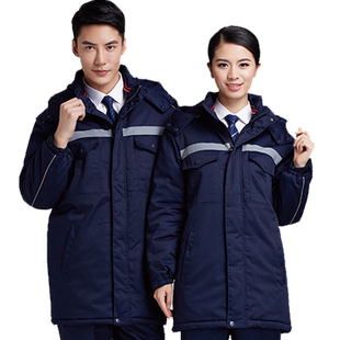 工作服棉衣男冬季加厚 汽修电焊防寒服 工厂车间劳保服棉袄