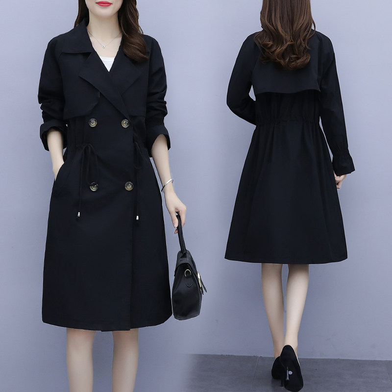 秋冬装2020新款大码女装200斤胖mm宽松风衣气质中长外套时尚大衣