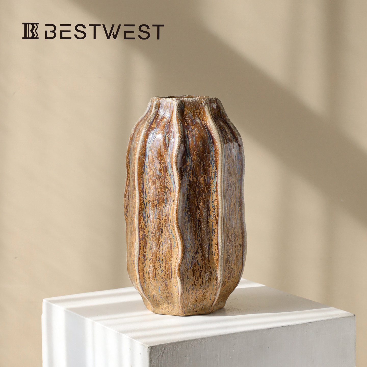 复古陶瓷花瓶轻奢高级感摆件客厅插花餐桌设计感小众花器中式侘寂,家居饰品,花瓶,淘宝优惠券,粉丝福利购,淘宝优惠卷