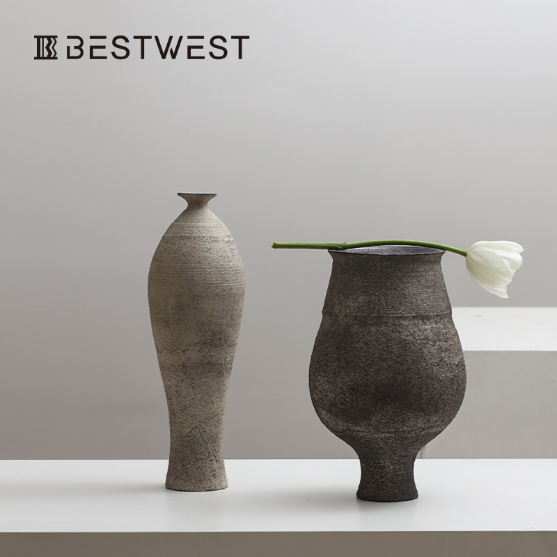 大丹陶瓷设计师正品花瓶景德镇陶瓷瓶复古客厅装饰摆件民宿插花瓶