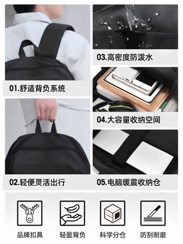 Мужской вместительный и большой рюкзак, ноутбук для отдыха, водонепроницаемая сумка для путешествий для школьников, ранец, бизнес-версия, для средней школы