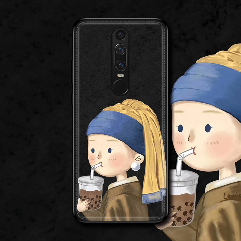 华为保时捷版奶茶少女风保护套