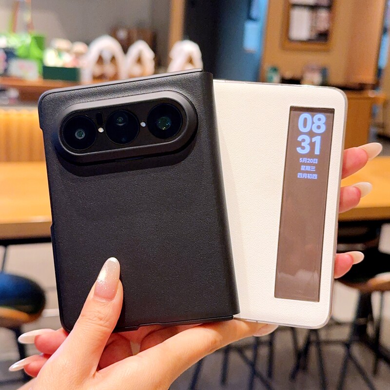 适用于华为PuraXMax手机壳新款碳纤维素皮华为puraxmax典藏版保护套翻盖超薄华为Pura X Max折叠防摔全包