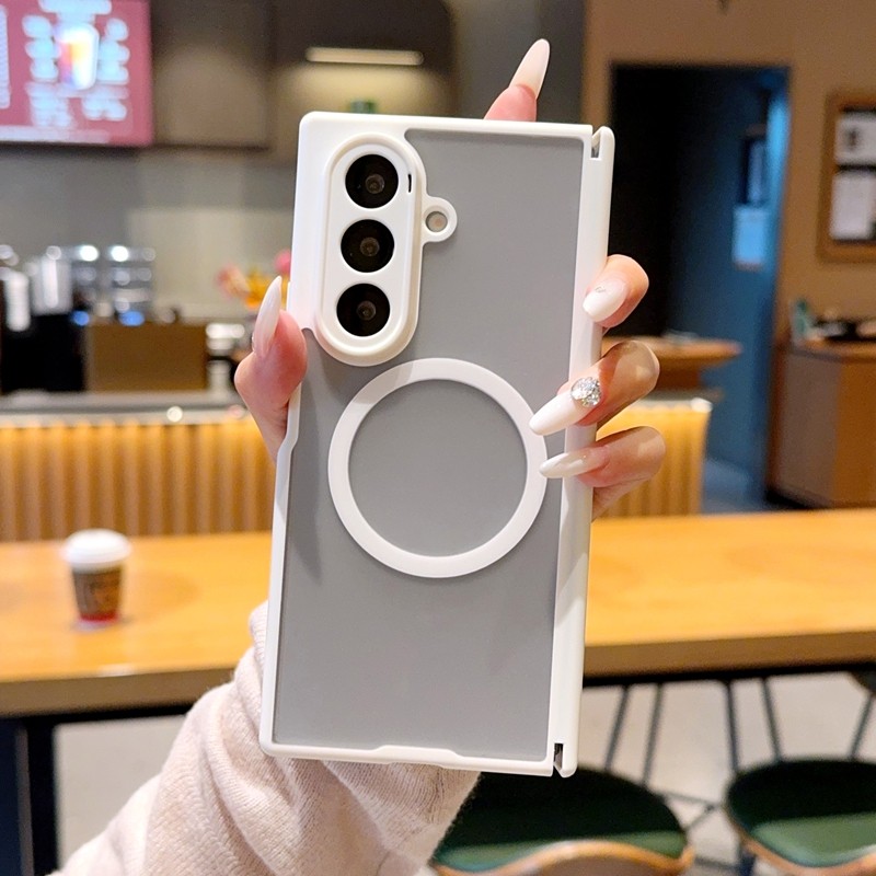 适用于三星 Z TriFold手机壳高档磁吸双中轴SM-F9680高级感三星三折叠新款铰链全包ztrifold保护套肤感